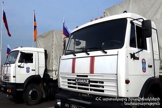 ՌԴ ԱԻՆ-ը 6 բեռնատար հումանիտար օգնություն է ուղարկել Արցախ