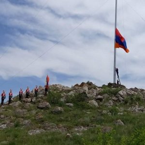 Չկալովկա համայնքի տարածքում վեր խոյացավ Հայաստանում պետական ամենաբարձր դրոշը
