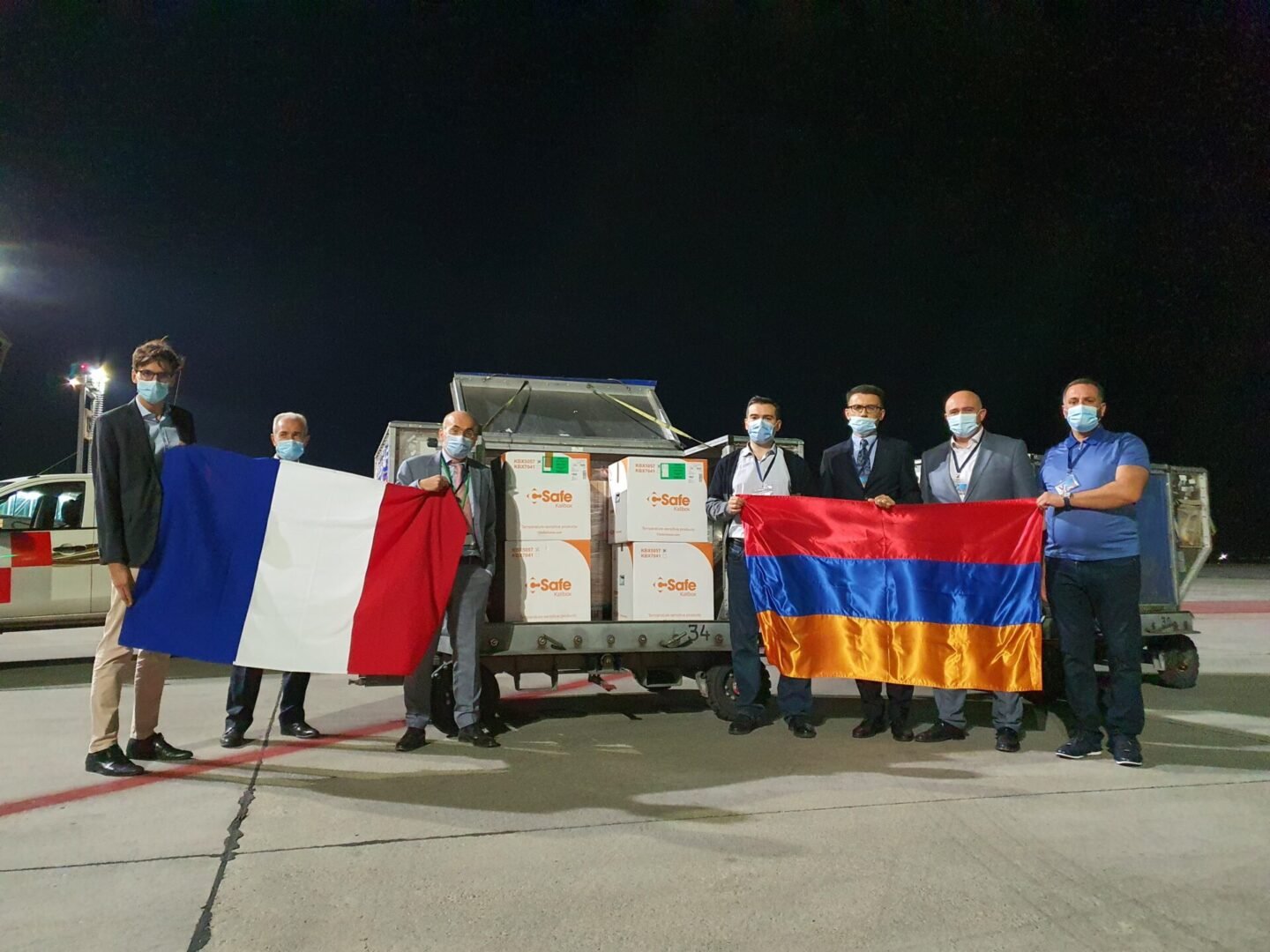 Երևան ժամանեց Ֆրանսիայի կողմից ուղարկված COVID-19 պատվաստանյութի 25 000 դեղաչափ պարունակող առաջին խմբաքանակը