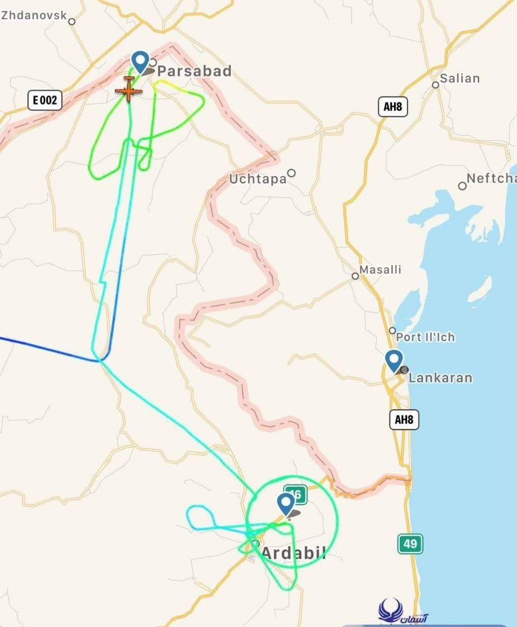 Իրանի հետախուզական ինքնաթիռը թռիչք է կատարում Ադրբեջանի հետ հյուսիսային սահմանին