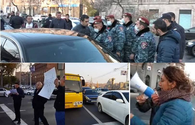 Երևանում առավոտյան փողոցներ են փակվել. կան բերման ենթարկվածներ, այդ թվում՝ Սոֆյա Հովսեփյանը․ տեսանյութ․ armtimes.com