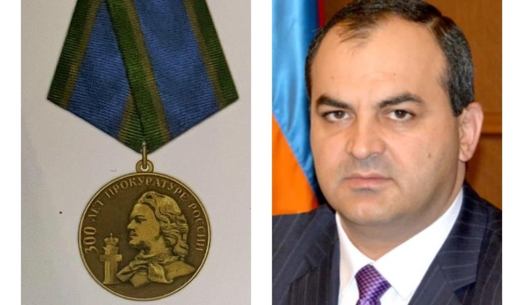 ՀՀ գլխավոր դատախազ Արթուր Դավթյանը պարգևատրվել է ՌԴ նախագահի հրամանով