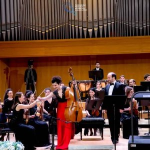 Հայաստանի պետական սիմֆոնիկ նվագախմբի հետ ելույթ են ունեցել Մարկ Բուշկովն ու Միրիամ Պրանդին