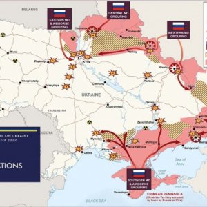 Մեծ Բրիտանիայի հետախուզության քարտեզի համաձայն՝ Ուկրաինայում ռուսական զորքերի տեղաշարժի էական փոփոխություններ չեն եղել