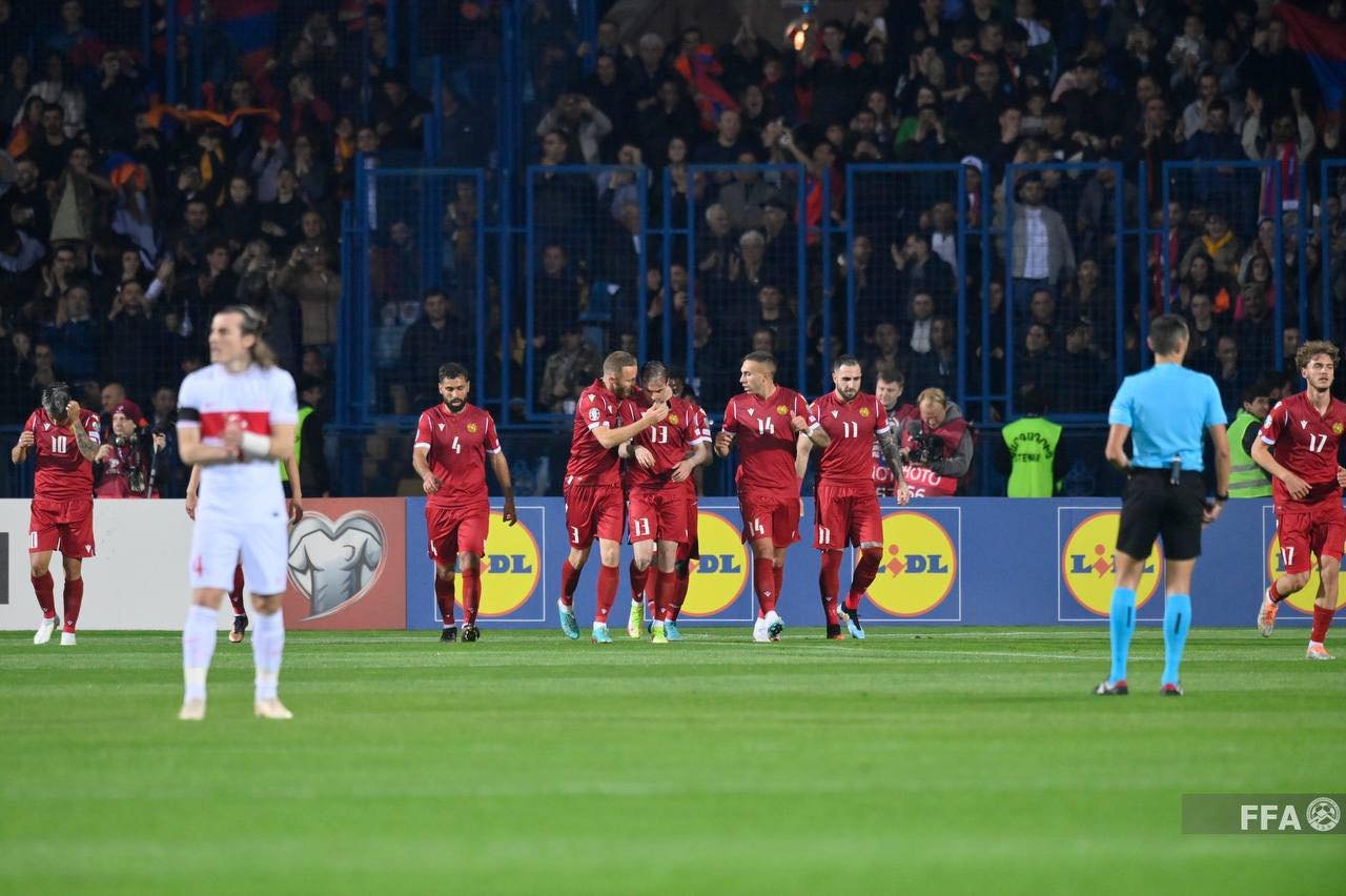Հայաստան- Թուրքիա ֆուտբոլային հանդիպումն ավարտվեց 1։2 հաշվով