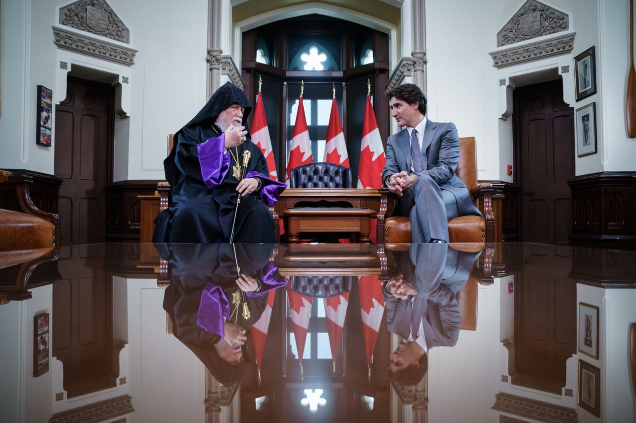 Կանադայի վարչապետ Ջասթին Թրյուդոն հանդիպում է ունեցել Մեծի տանն Կիլիկիո կաթողիկոս Արամ Ա-ի հետ